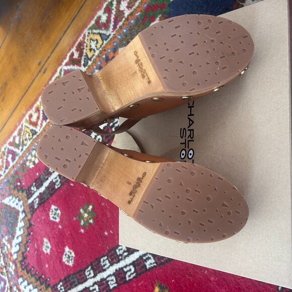 Charlotte Stone Hari Platform Slingback Studded Clog Size 8 NWT - Picture 8 of 11